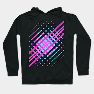 Geometric pop art abstract pink black Hoodie